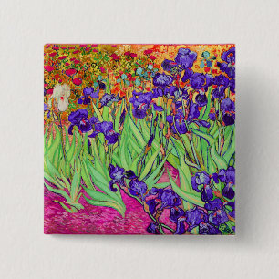 Chapa Cuadrada PixDezines van gogh iris/st. remy