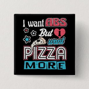 Chapa Cuadrada Pizza vs Abs - Dieta de Bulto - Novedad divertida