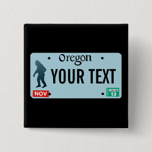 Chapa Cuadrada Placa de licencia Oregon Sasquatch