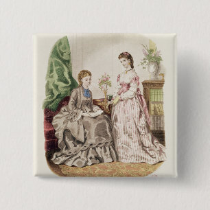 Chapa Cuadrada Placa de moda que muestra ballgowns