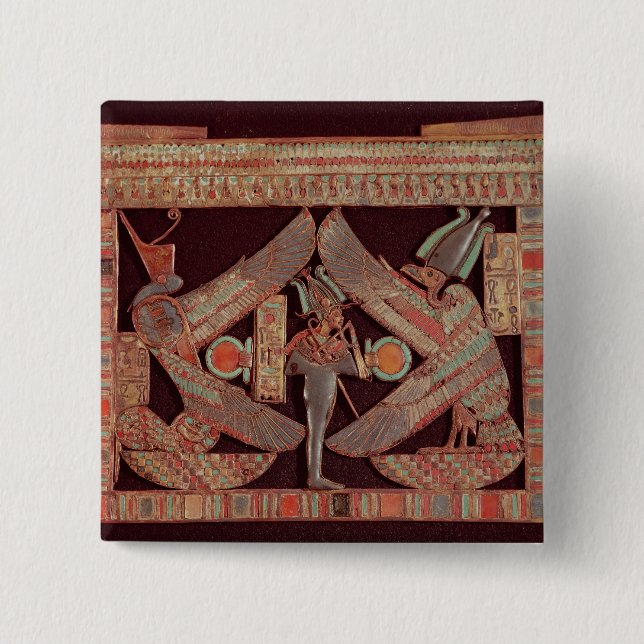 Chapa Cuadrada Placa de pecho que representa Osiris, dios de (Anverso)