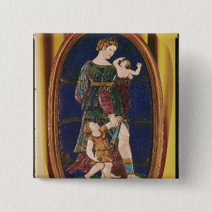 Chapa Cuadrada Placa que representa la caridad, Lemosín, 1559