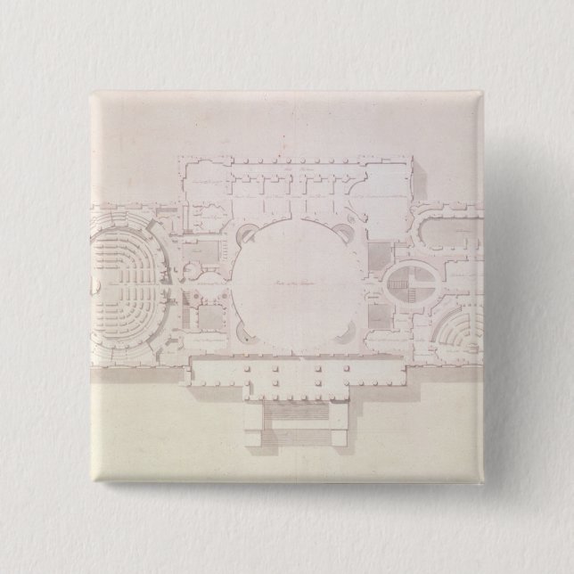 Chapa Cuadrada Plan de la historia principal del capitolio, (Anverso)