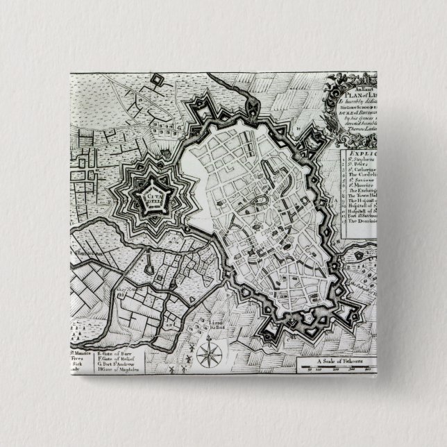 Chapa Cuadrada Plan de Lisle, 1736 (Anverso)