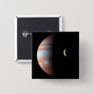 Chapa Cuadrada Planeta Gigante Gaseoso Júpiter y Luna Galileana I