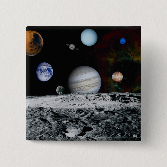 Chapa Cuadrada Planetas del sistema solar (Anverso)