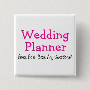 Chapa Cuadrada Planificador Boss de la boda