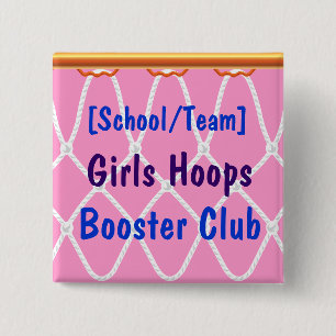 Chapa Cuadrada Plantilla de club de boster de baloncesto Hoop Net