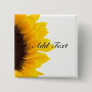 Chapa Cuadrada Plantilla de girasol