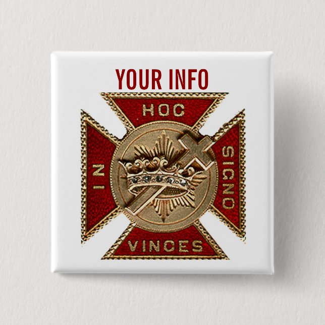 CHAPA CUADRADA PLANTILLA DE KNIGHTS (Anverso)