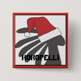 Chapa Cuadrada Plantilla de Navidades de Kokopelli