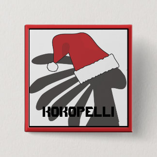 Chapa Cuadrada Plantilla de Navidades de Kokopelli