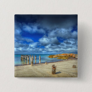 Chapa Cuadrada Playa el   Wybalena, isla de Lillies del Flinders