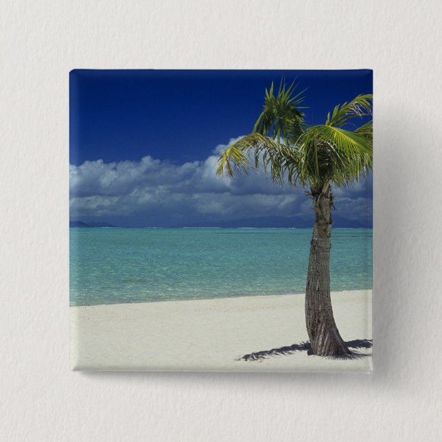 Chapa Cuadrada Playa Matira en la isla de Bora Bora, 2 (Anverso)