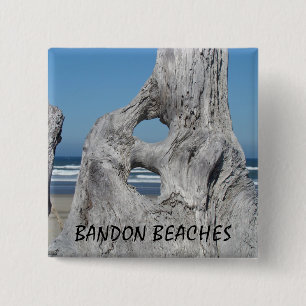 Chapa Cuadrada Playas de Bandon botones olas de Océano Azul Drift