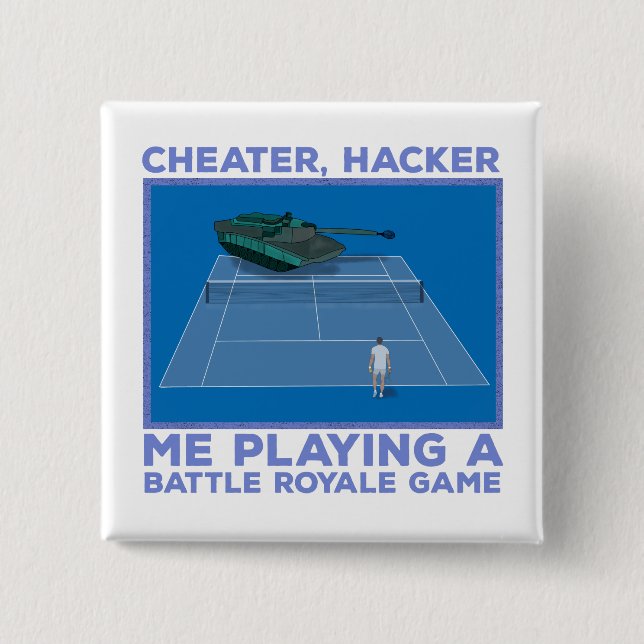 Chapa Cuadrada Playing a Battle Royale Game (Anverso)