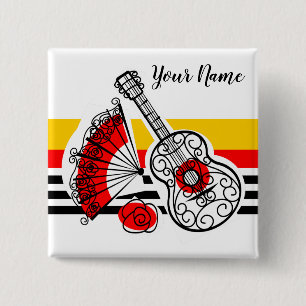 Chapa Cuadrada Plaza de nombres de bandas clásicas de España Souv