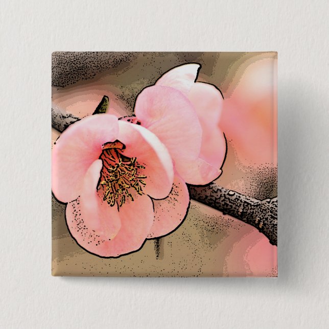Chapa Cuadrada Plum Blossom (Anverso)