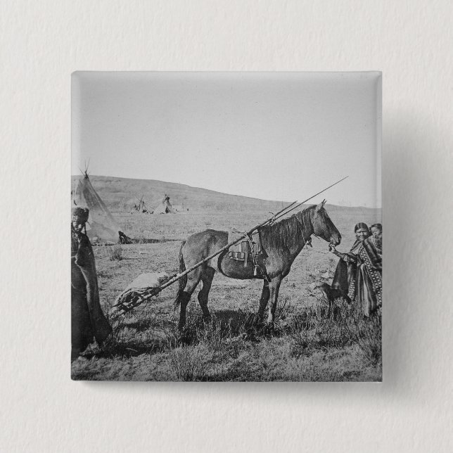 Chapa Cuadrada Población del Cree del nativo americano de Canadá (Anverso)