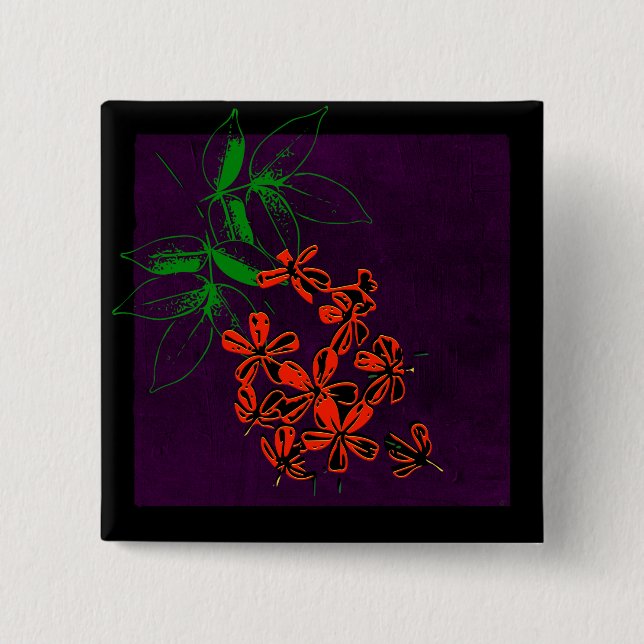 Chapa Cuadrada Poca flor (Anverso)