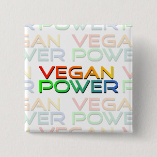 Chapa Cuadrada Poder del vegano