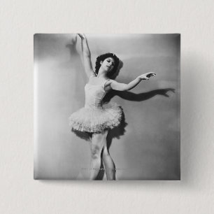 Chapa Cuadrada Pointe B&W del en de la bailarina