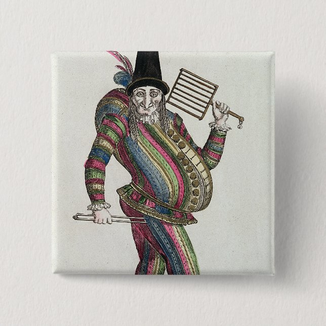 Chapa Cuadrada Polichinelle (Anverso)