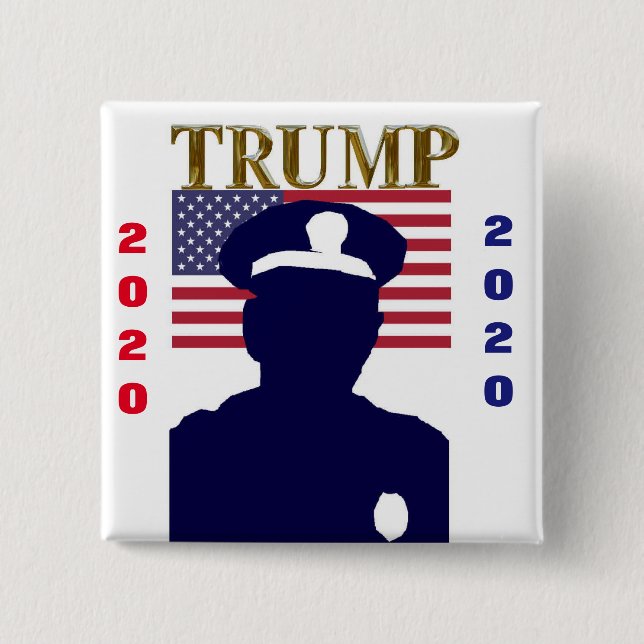 CHAPA CUADRADA POLICÍA PARA TRUMP (Anverso)