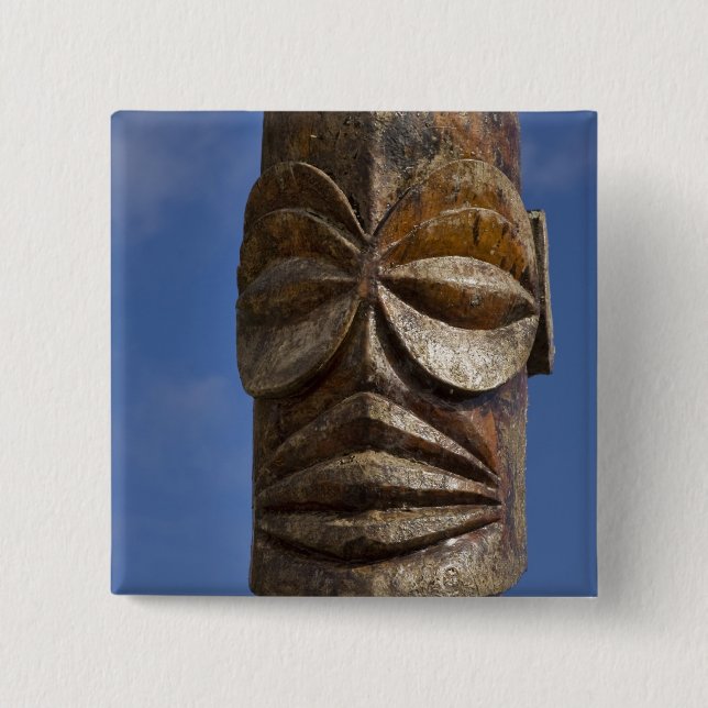 Chapa Cuadrada Polinesia Francesa, Islas Cook, Rarotonga, (Anverso)