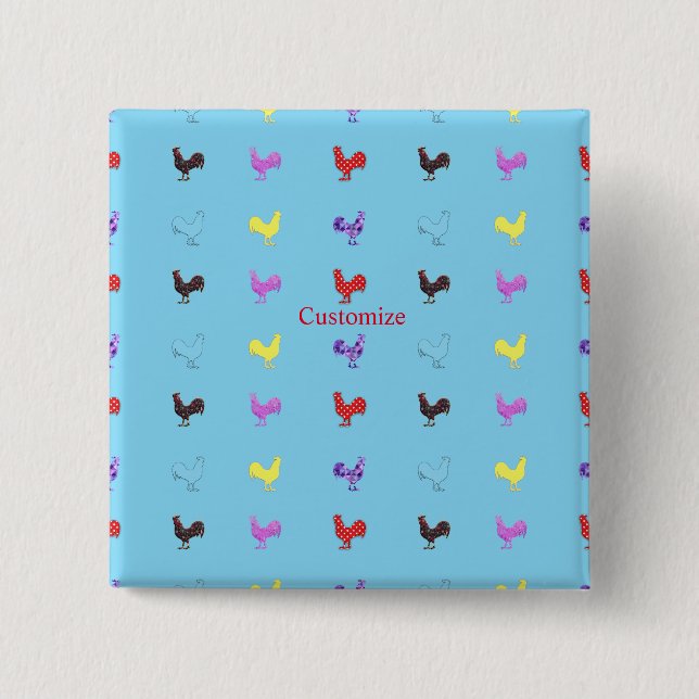 Chapa Cuadrada Pollo Hens Thunder_Cove (Anverso)