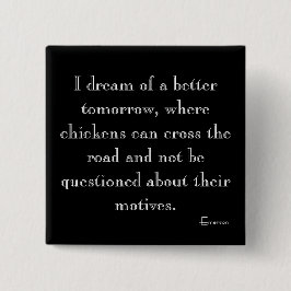 Chapa Cuadrada Pollos divertidos que cruzan el imán