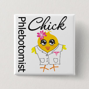 Chapa Cuadrada Polluelo de Phlebotomist