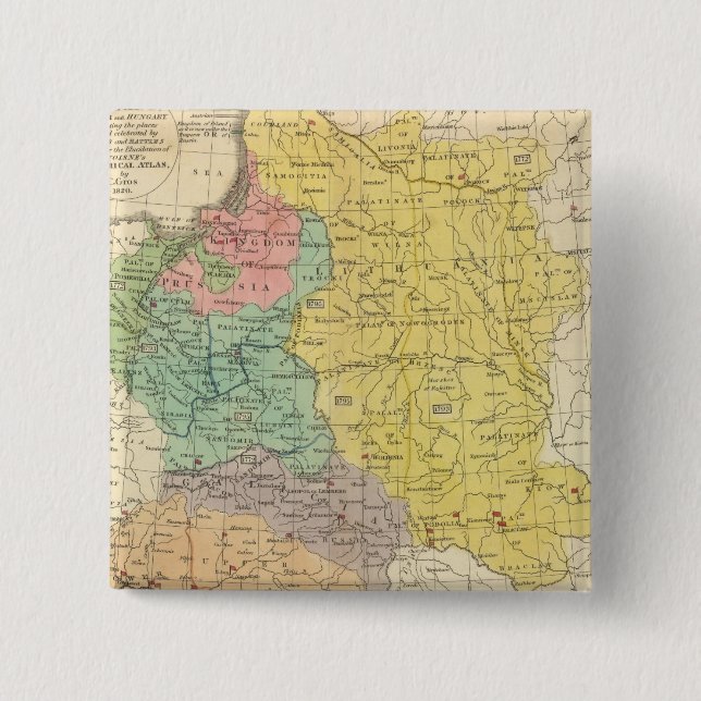 Chapa Cuadrada Polonia, Prusia y Hungría (Anverso)