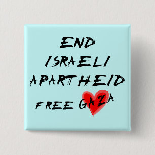 Chapa Cuadrada Poner fin al Apartheid en Gaza