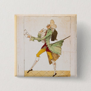 Chapa Cuadrada Ponga la caricatura de los emigrantes de vuelta