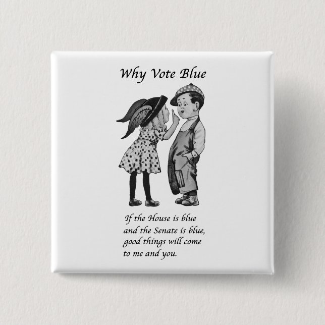 Chapa Cuadrada Por qué votar azul en 2024 (Anverso)