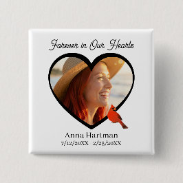 Chapa Cuadrada Por siempre en nuestros Corazones | Foto de Corazó