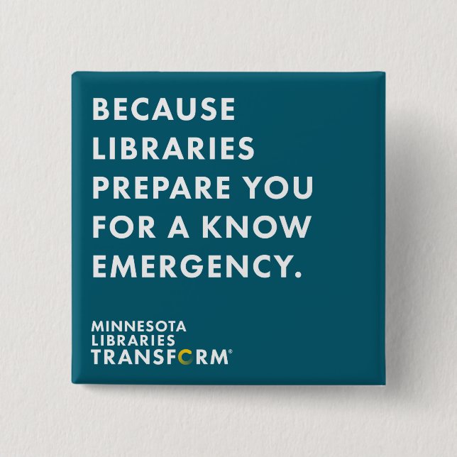 Chapa Cuadrada Porque sepa verde azulado abotone (Anverso)