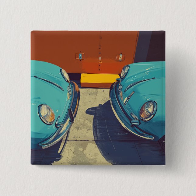 Chapa Cuadrada Porsche clásica (Anverso)