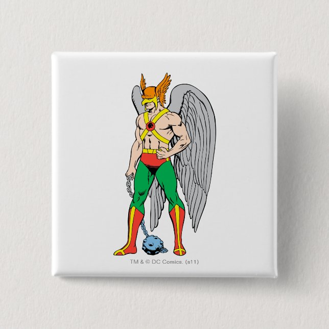 Chapa Cuadrada Pose de Hawkman (Anverso)