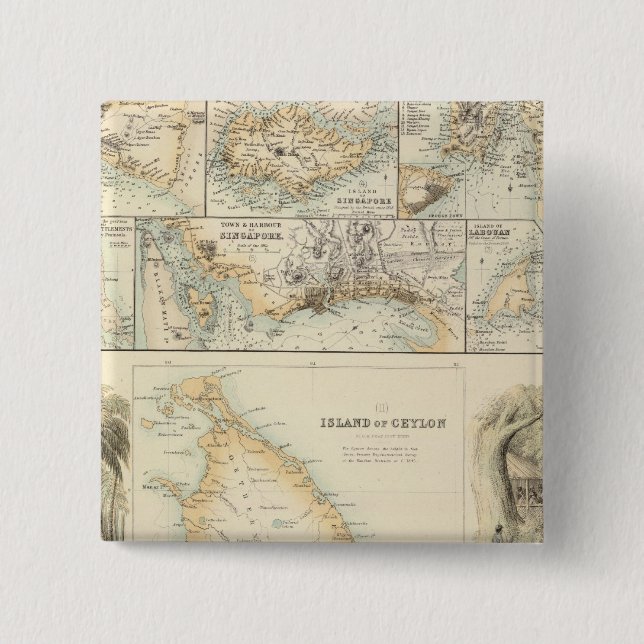 Chapa Cuadrada Posesiones británicas en los mares indios (Anverso)