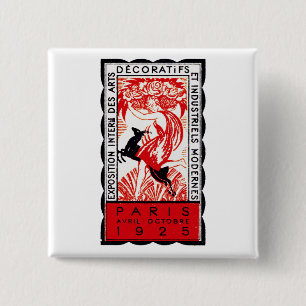 Chapa Cuadrada Poster 1925 del art déco de París