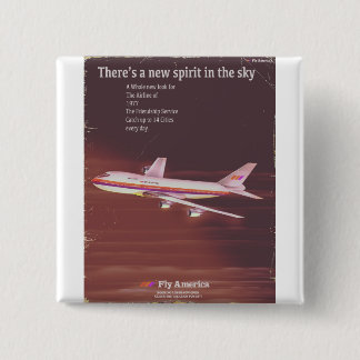Chapa Cuadrada poster de Airliner de estilo antiguo de 1977