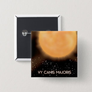 Chapa Cuadrada Póster de arte del espacio del Sol VY Canis Majori