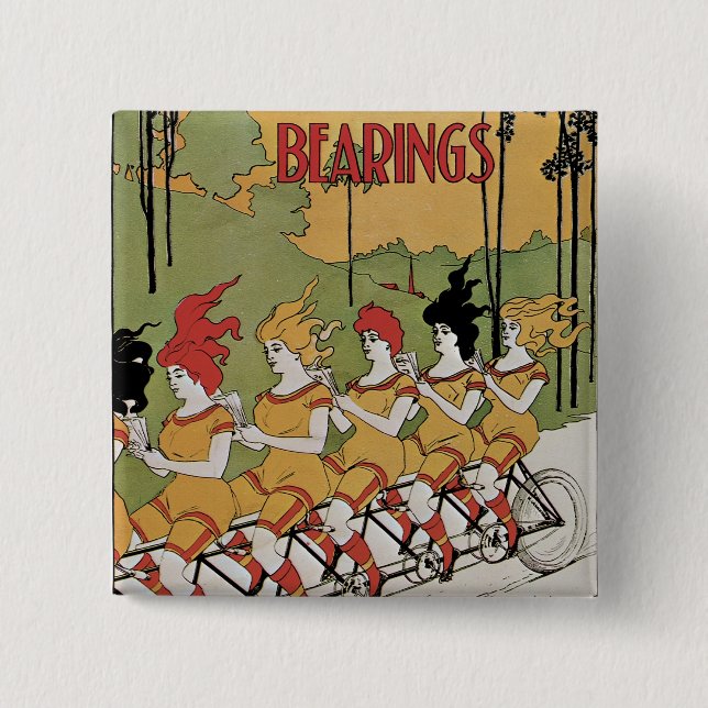 Chapa Cuadrada Poster de bicicletas de transporte (Anverso)