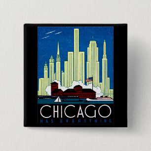 Chapa Cuadrada Poster de Chicago de 1930 visitas