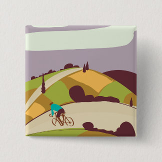 Chapa Cuadrada Poster de ciclismo de época