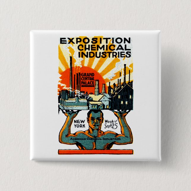 Chapa Cuadrada Poster de la exposición de 1917 sustancias (Anverso)