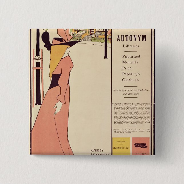 Chapa Cuadrada Poster de la publicidad para 'el Book amarillo (Anverso)