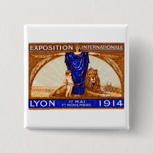 Chapa Cuadrada poster de Lyon International Expo 1914